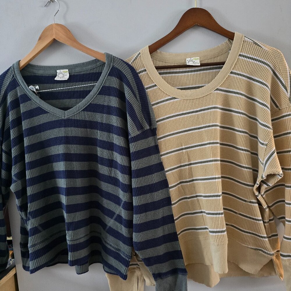 Lot of Two AERIE Offline waffle tunics Size M & L